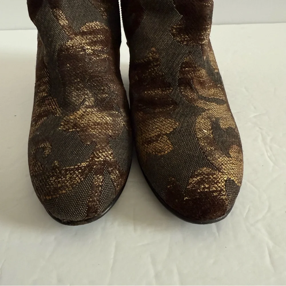 Vero Cuoio Brown Ankle Boots with Textured Finish women size eu36